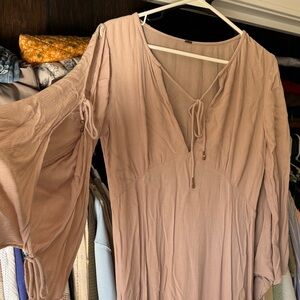 Free People Boho Tie-Front Maxi Dress